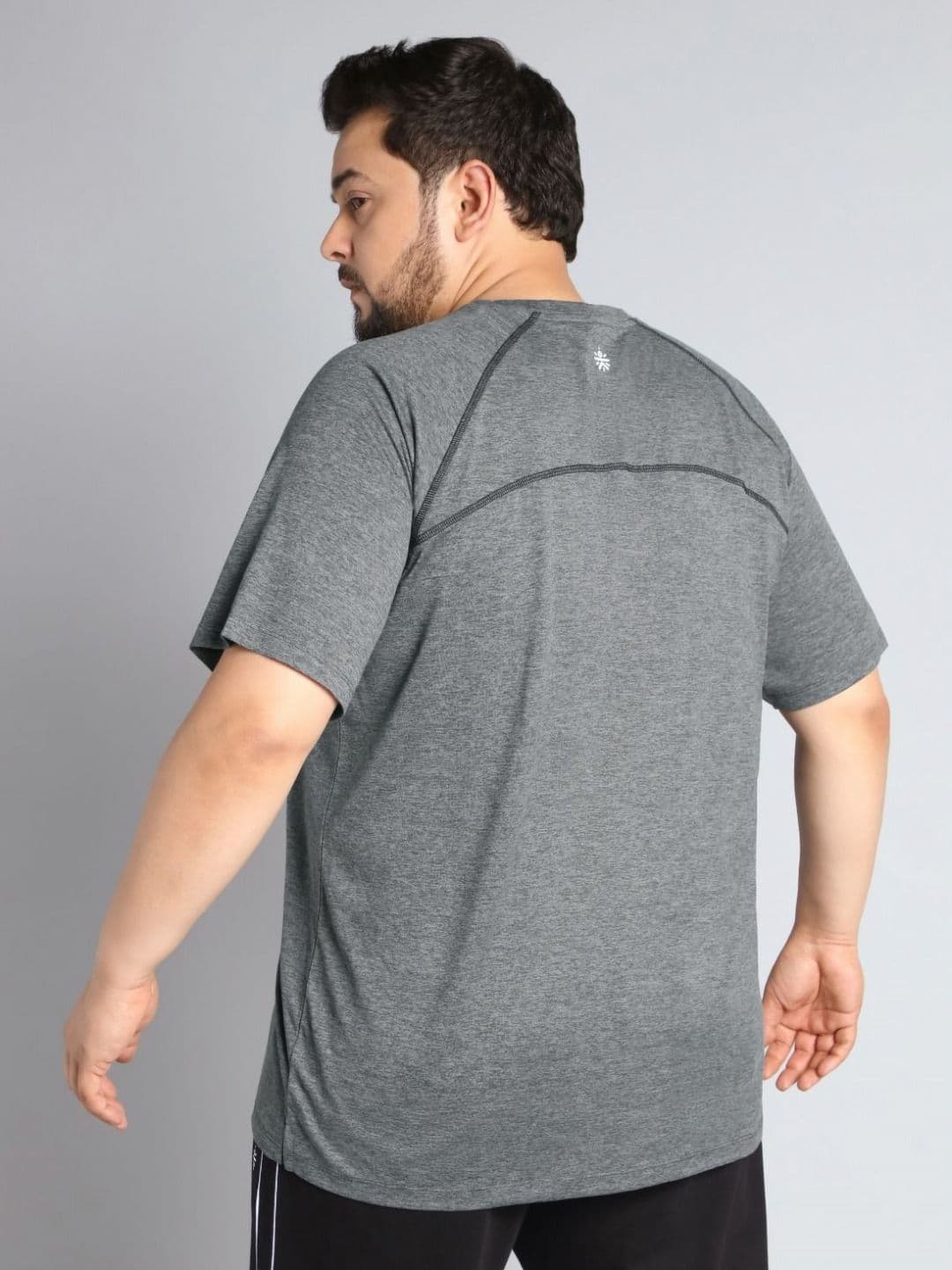 CULT Men Black Flex Plus Size COMFORtech T-shirt - view 1