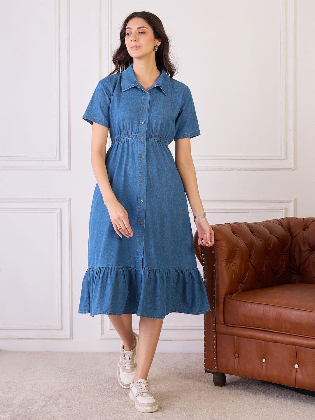 Orchid Blues Women Fit & Flare Midi Dress - view 1