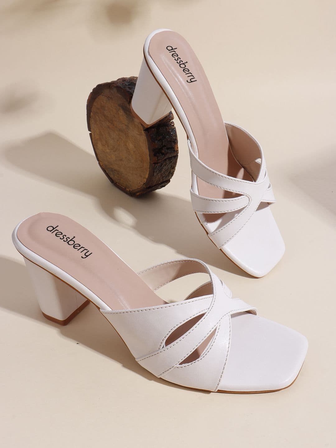 DressBerry Women Solid Square Toe Leather Sandals - view 1