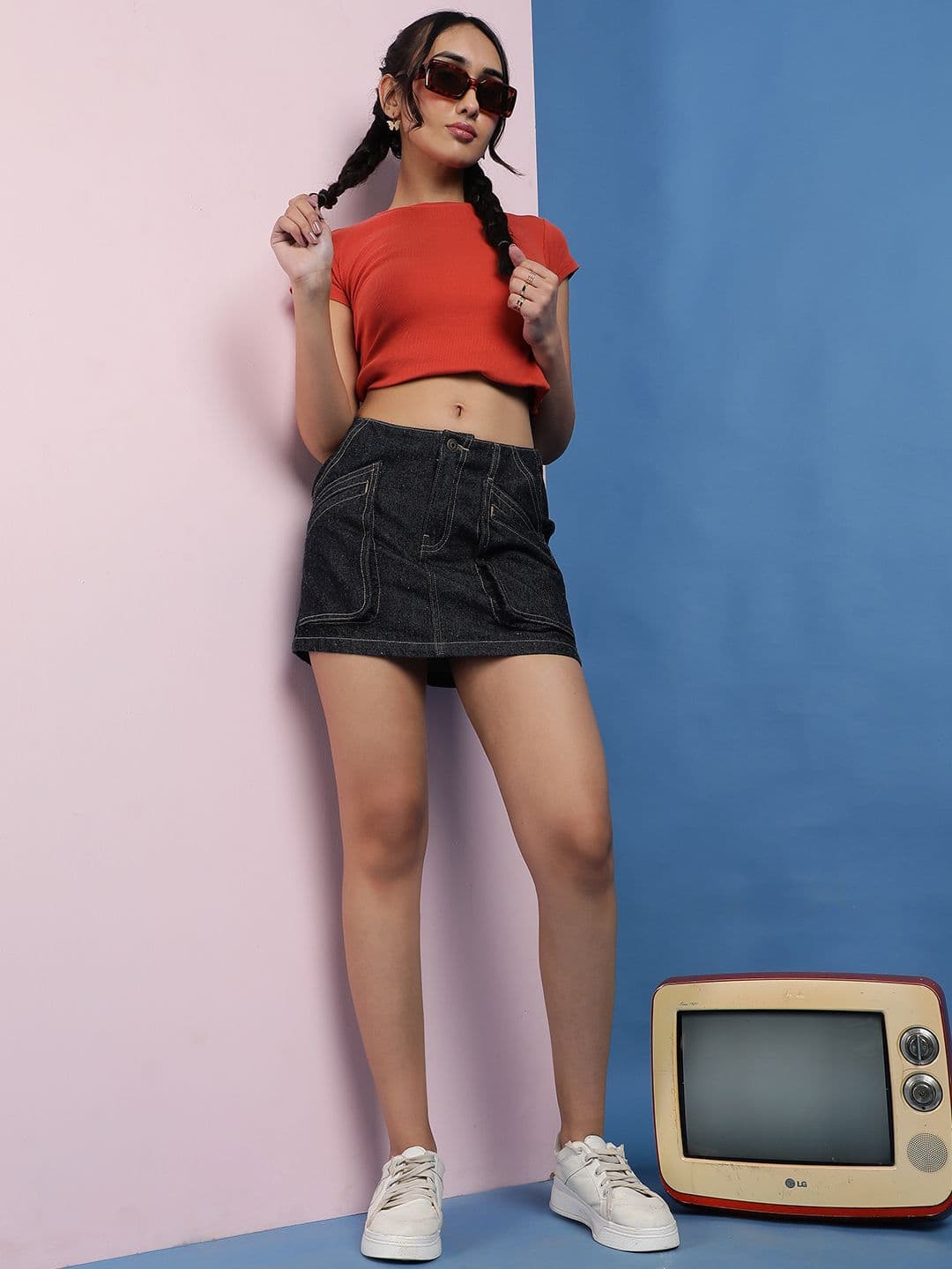 Belliskey Straight Denim Mini Skirt - view 1