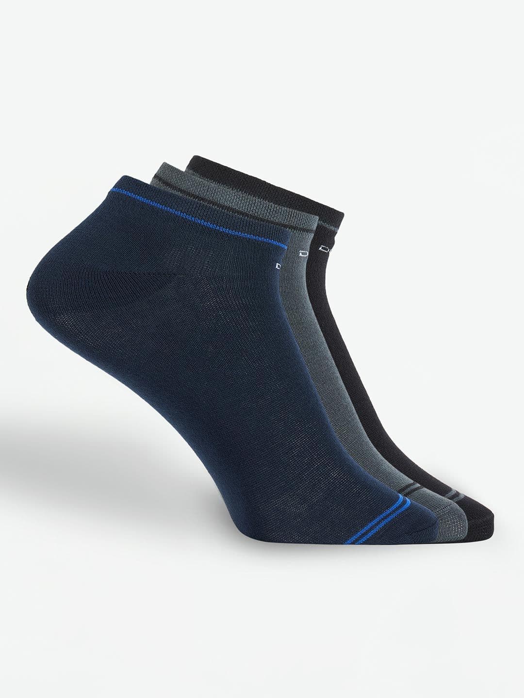 Duke Men Pack Of 3 Cotton Assorted Shoe Liners Length Socks - view 1
