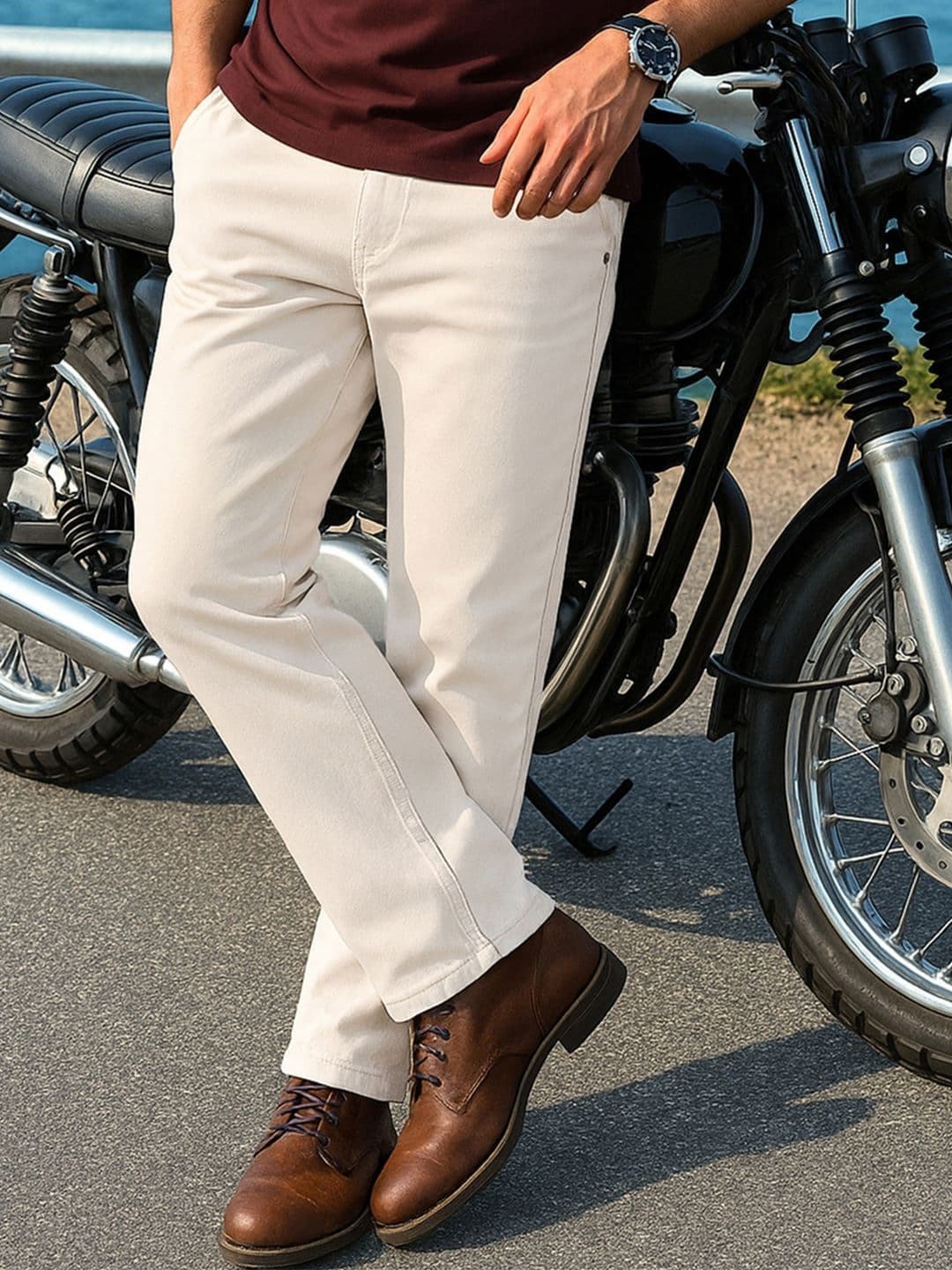 Bewakoof Men Straight Fit High-Rise Jeans - view 1