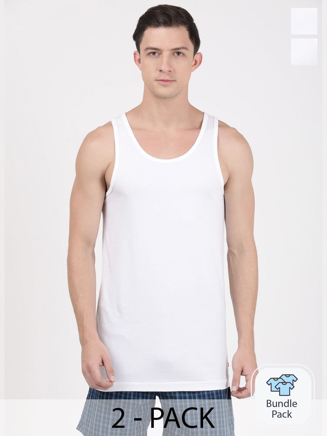 Jockey Pack Of 2 Super Combed Cotton Vest-8820 - view 1