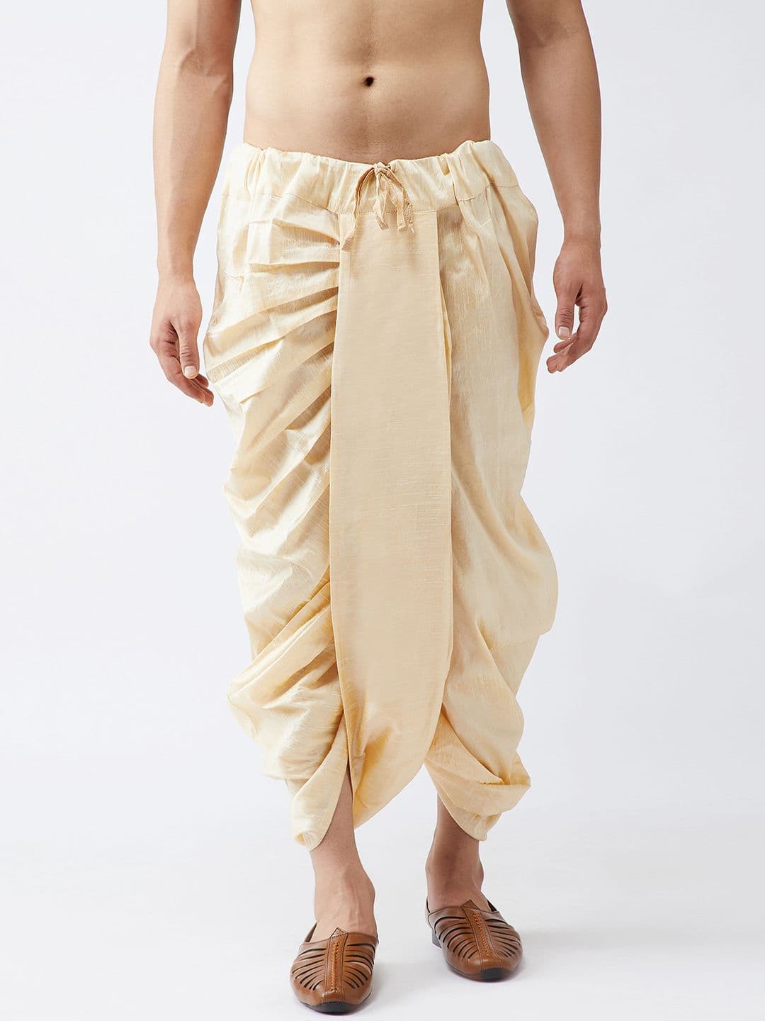 SOJANYA Men Beige Solid Dhoti - view 1