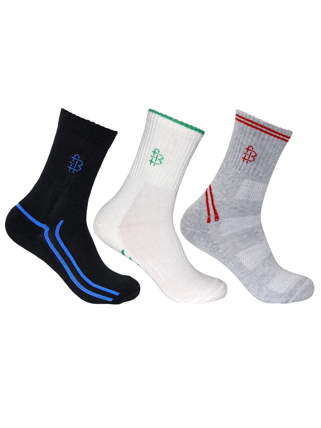 Bonjour Men Set of 3 Assorted Ankle-Length Socks - view 1
