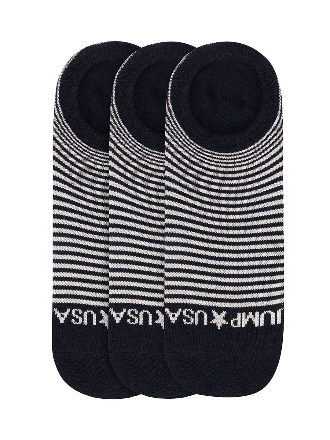 JUMP USA Men Pack of 3 Striped Shoeliner Socks - view 1