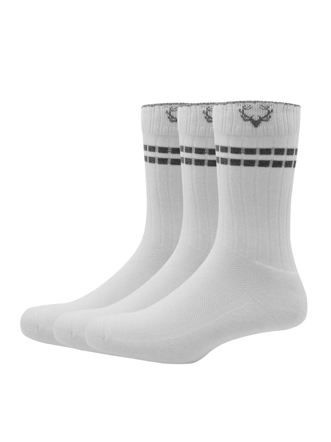 Allen Solly Men Pack Of 3 White Solid Above Ankle Length Socks - view 1