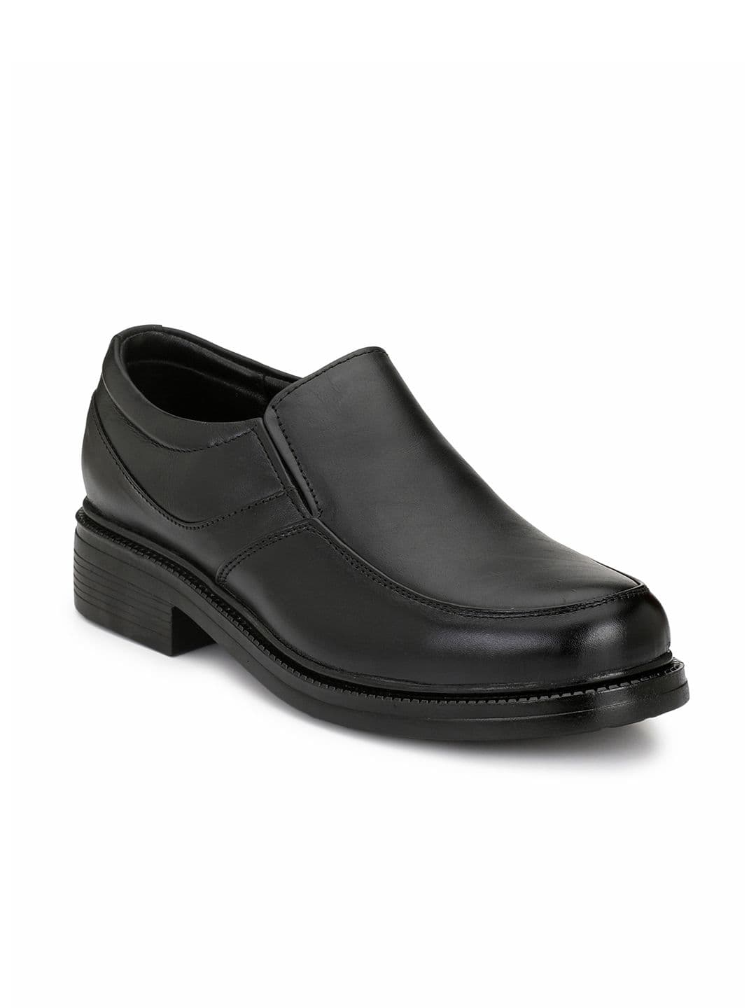 Eego Italy Men Black Formal Leather Slip-Ons - view 1