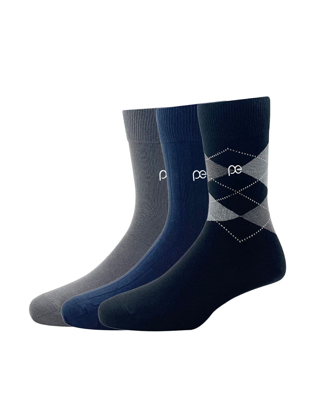 Peter England Men Set of 3 Calf-Length Assorted Socks - view 1