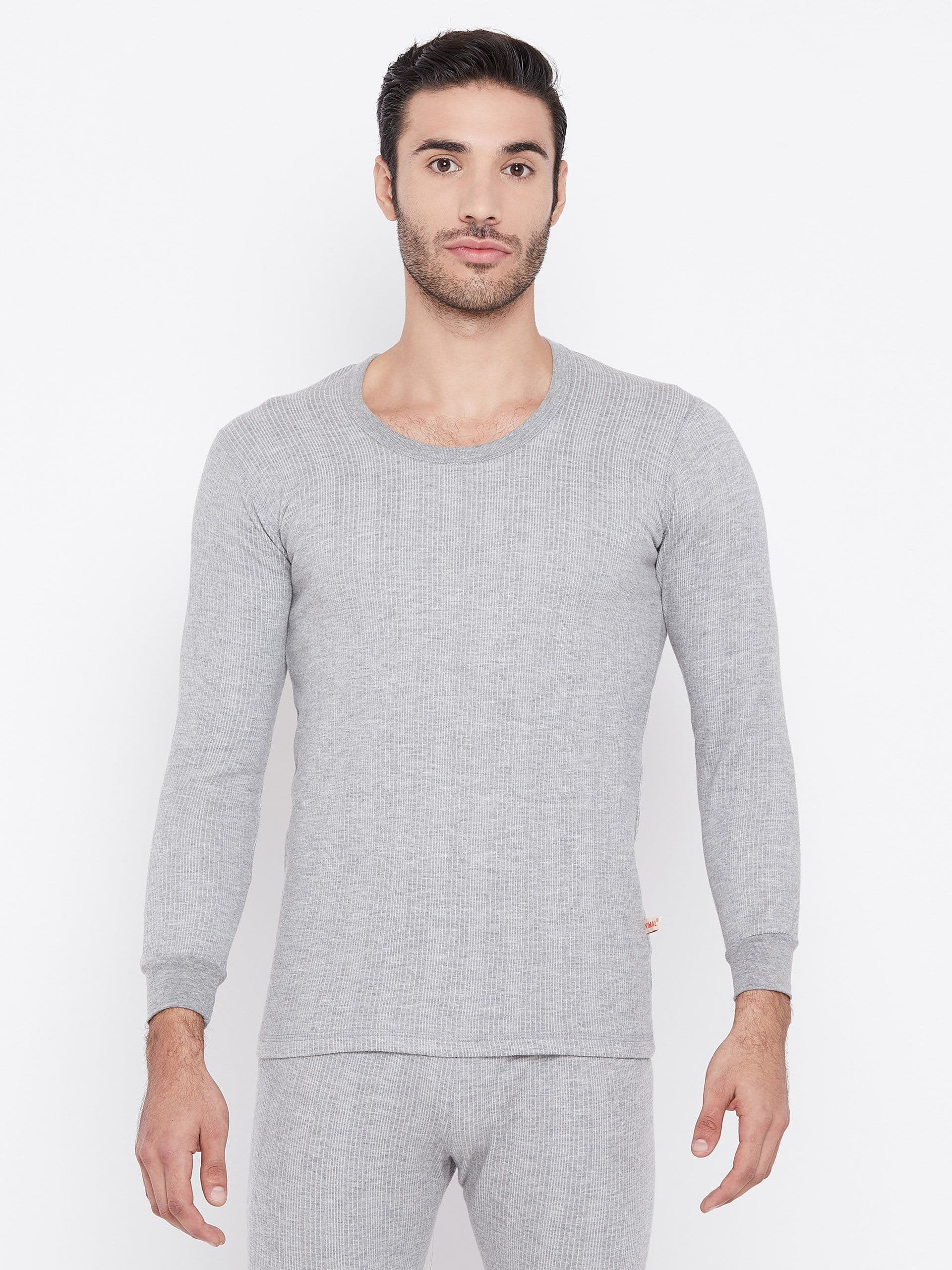 MACK JONNEY MACK Men Grey Solid Thermal T-shirt - view 1