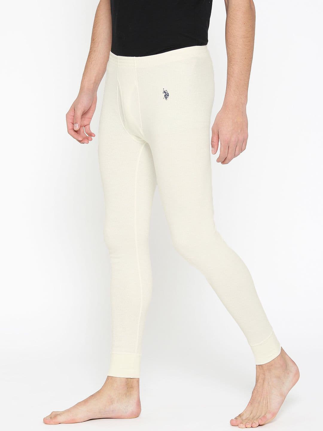 U.S. Polo Assn. Off-White Ribbed Thermal Bottom - view 1