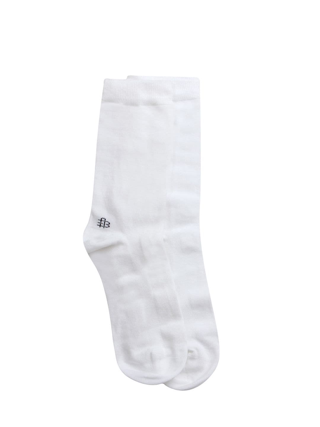 Bonjour Men White Solid Above Ankle-Length Socks - view 1
