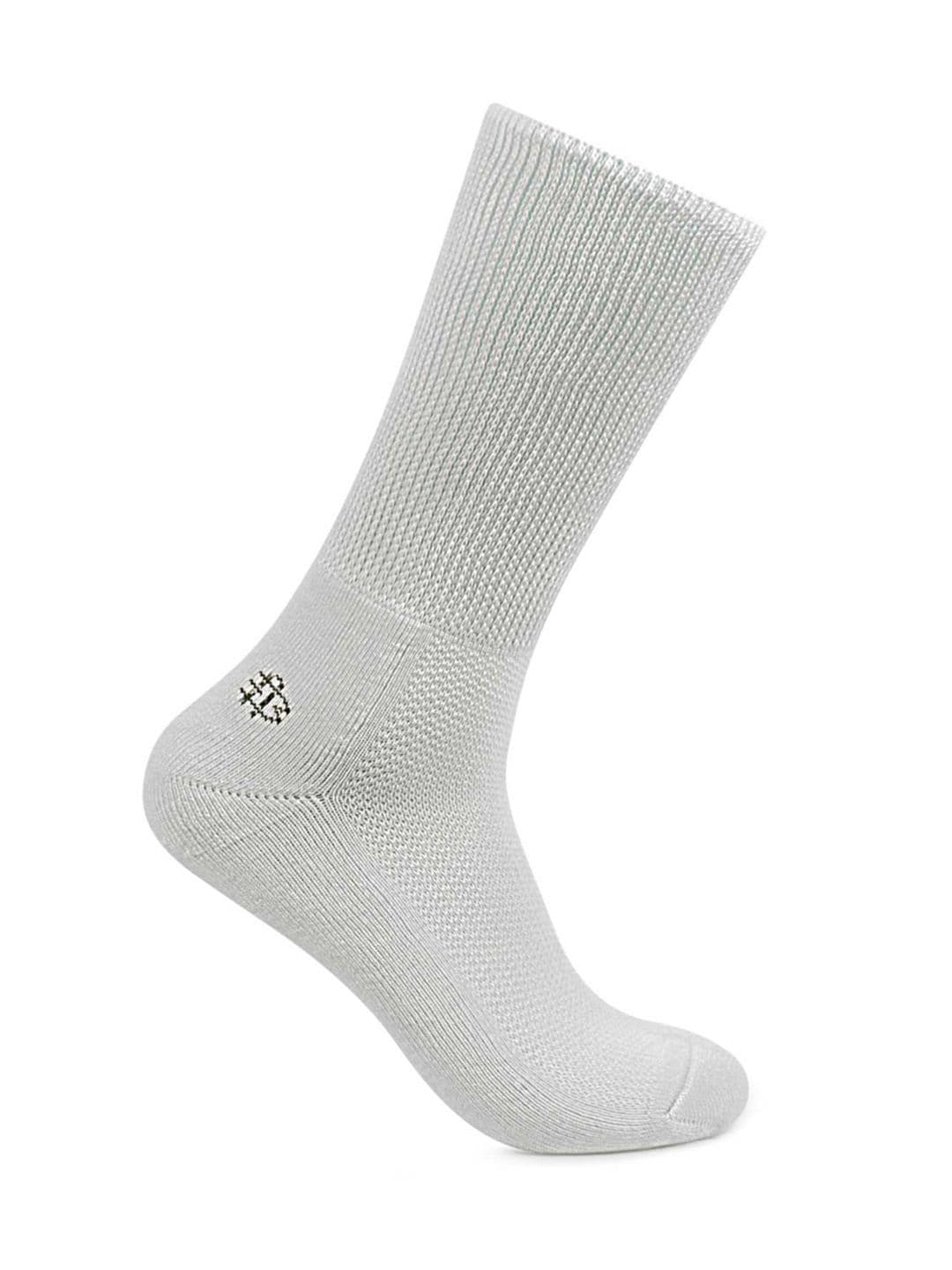 Bonjour Men Grey Patterned Calf Length Socks - view 1