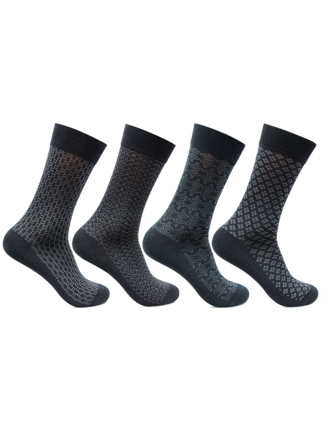 Bonjour Men Pack of 4 Multicoloured Patterned Above Ankle-Length Socks - view 1