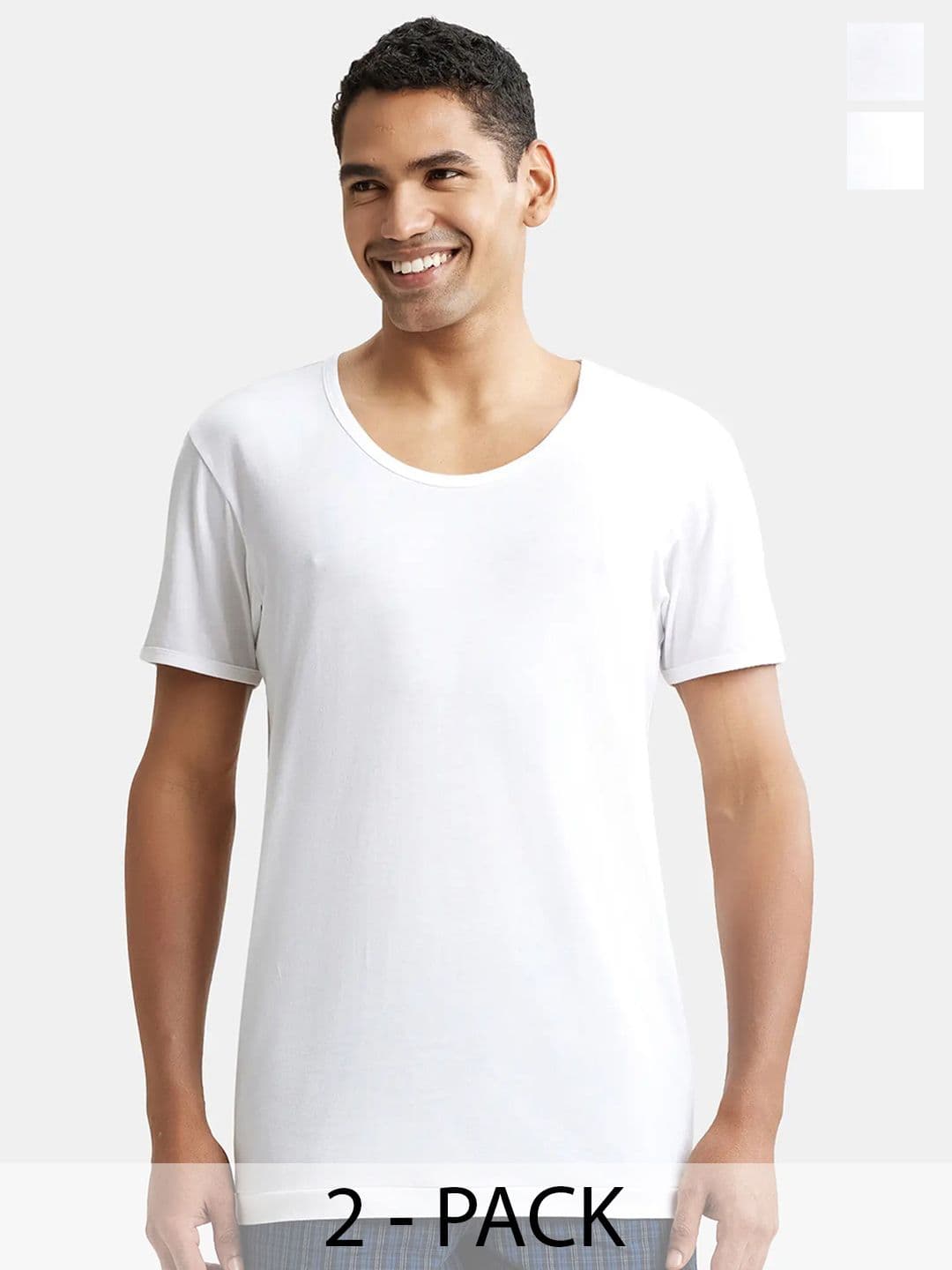 Jockey Pack Of 2 Super Combed Cotton Vest-8816 - view 1