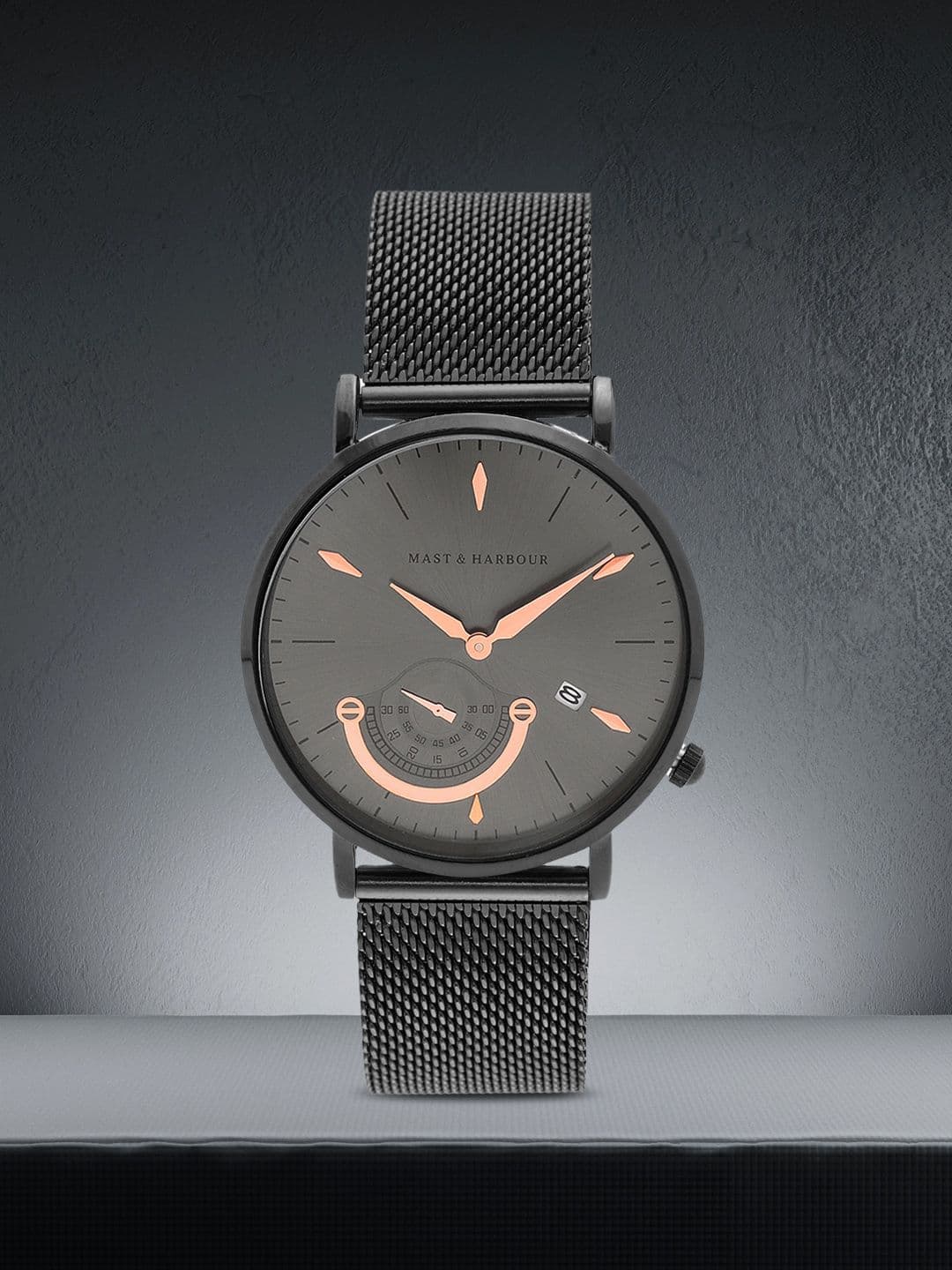 Mast & Harbour Unisex Charcoal Grey Analogue Watch MFB-PN-LB-80432 - view 1