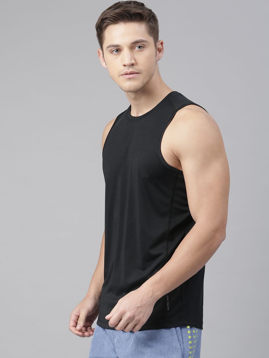 HRX by Hrithik Roshan Men Black Advanced Rapid Dry Training T-shirt