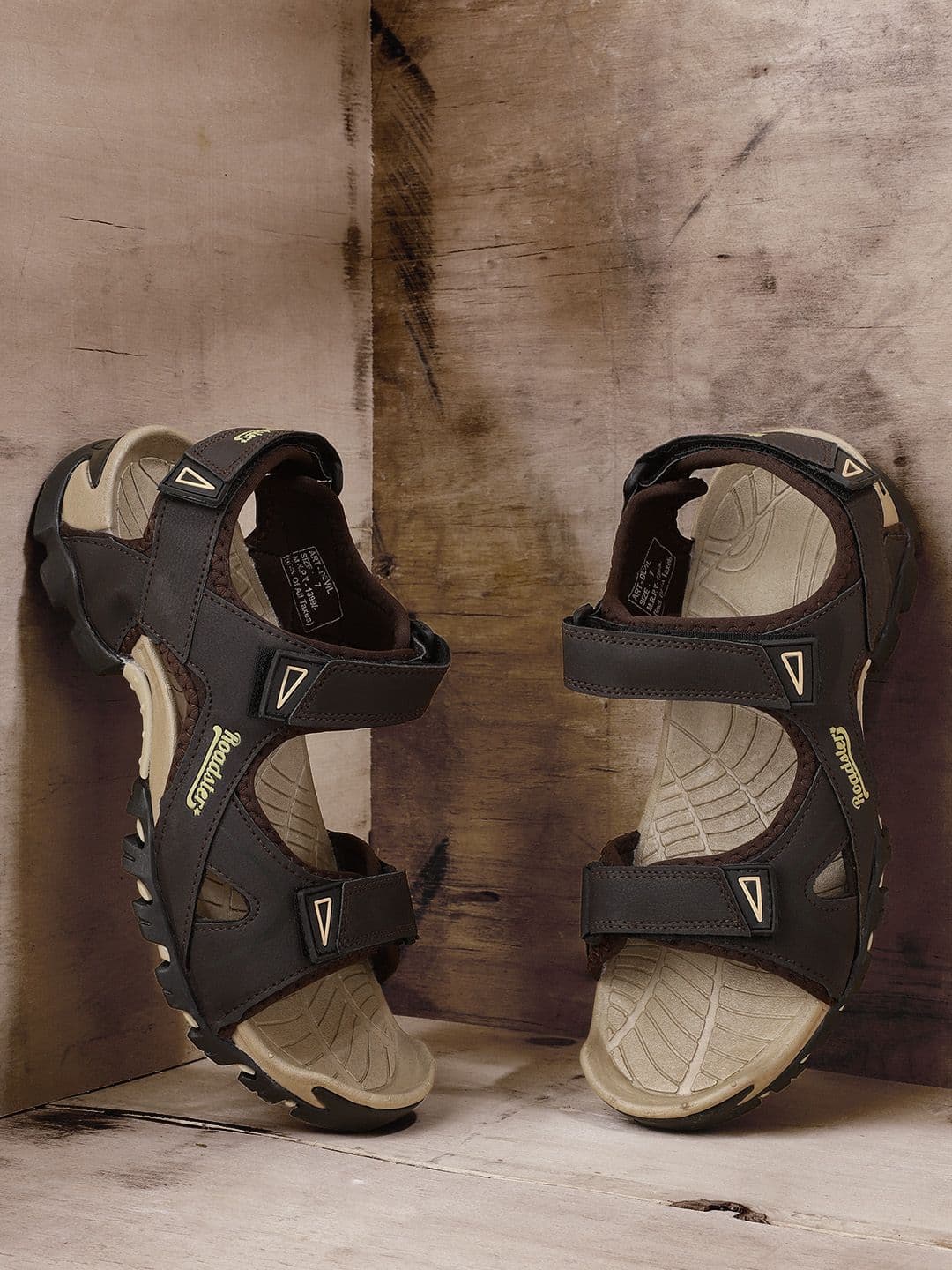 The Roadster Lifestyle Co Men Coffee Brown Solid Sports Sandals - view 1