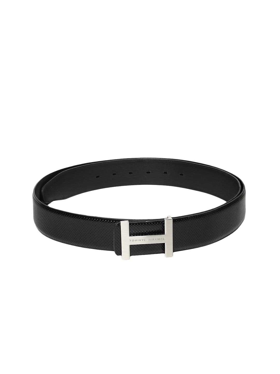 Tommy Hilfiger Men Black Textured Leather Belt - view 1