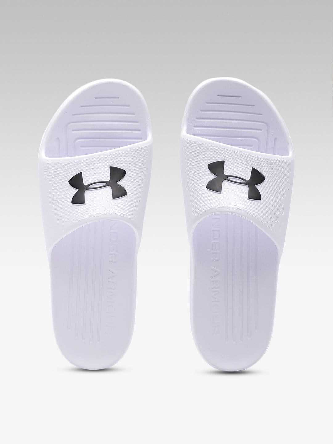 UNDER ARMOUR Unisex White & Black Core PTH Sliders - view 1