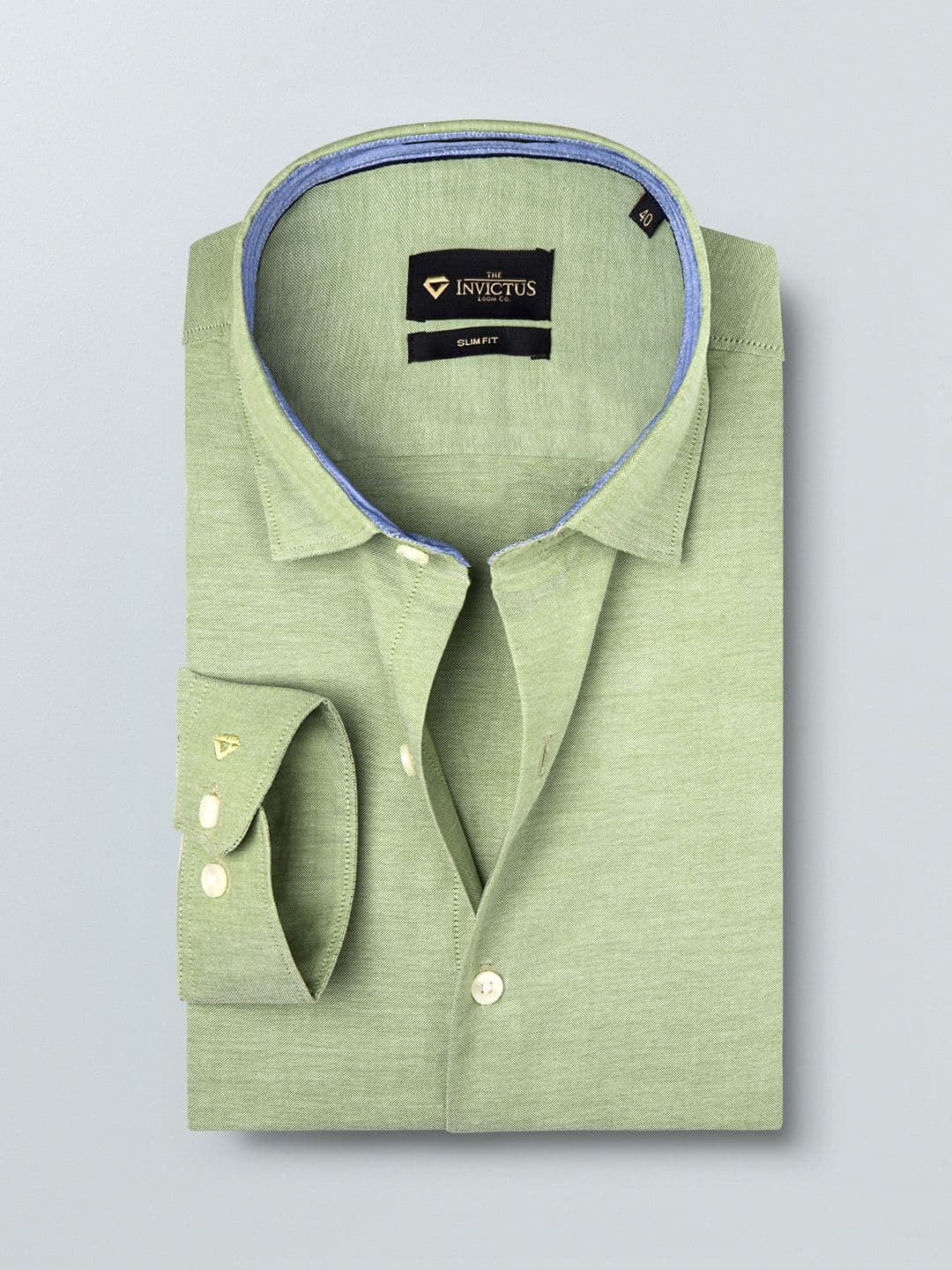 INVICTUS Men Green Slim Fit Formal Shirt