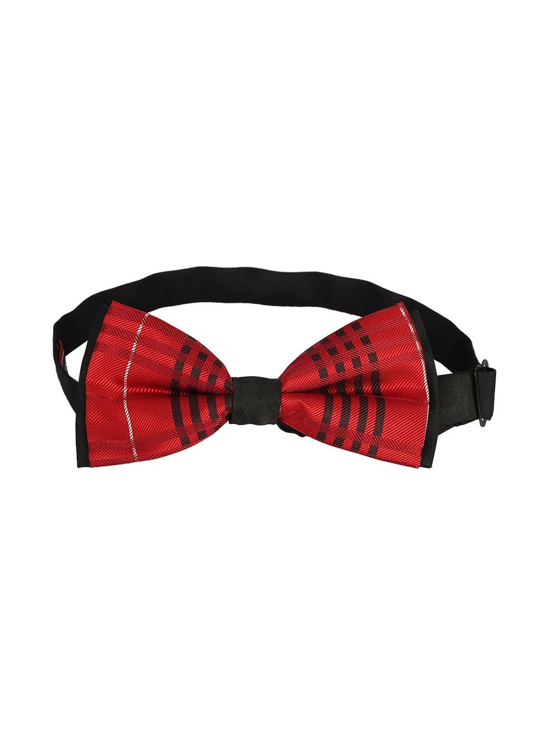 Peter England Men Red & Black Checked Bow Tie - view 1