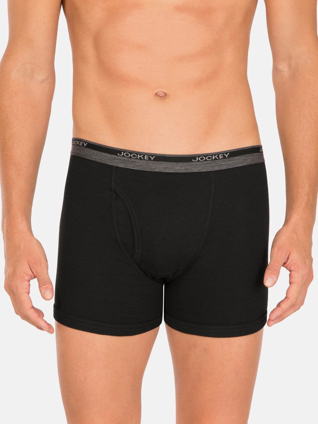 Jockey Men Black Solid Trunks 8009-0105 - view 1