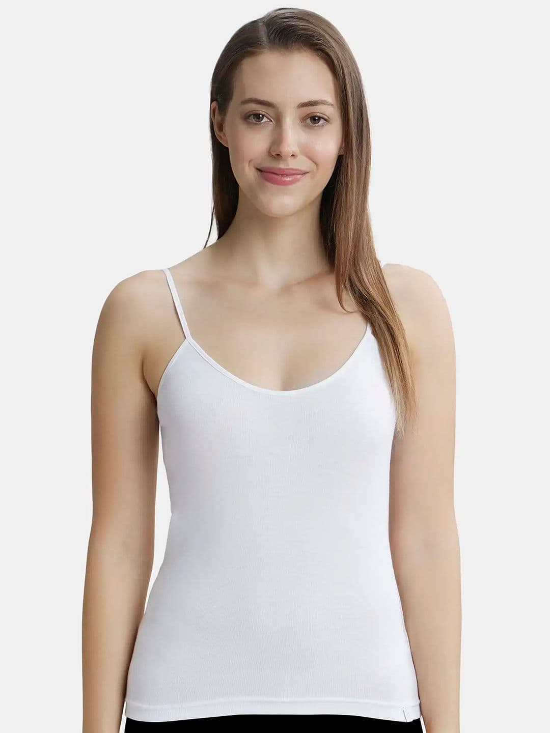 Jockey Super Combed Cotton Rib Camisole with Adjustable Straps and StayFresh Treatment -1487 - view 1