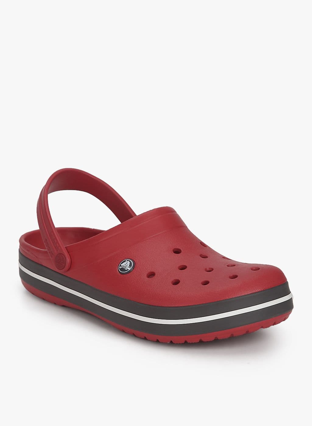 Crocs Red Self Design Flip Flops - view 1