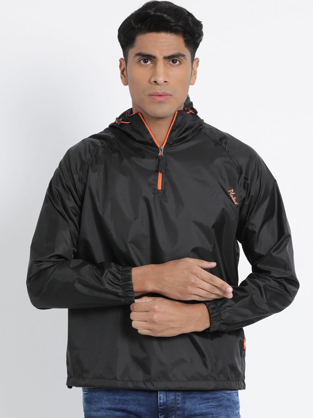 Plutus Men Black Solid Windcheater Padded Jacket - view 1