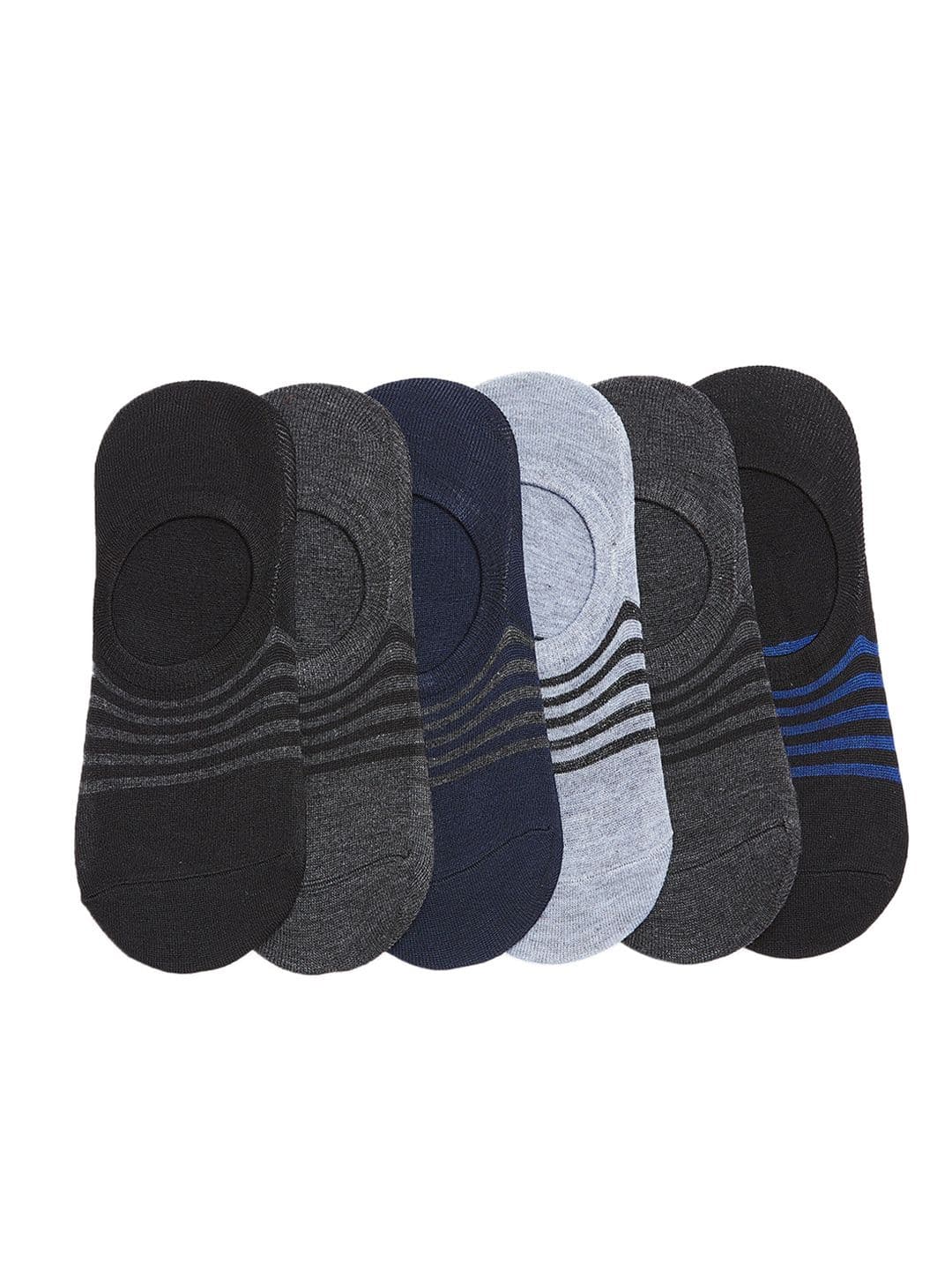 Camey Men Multicoloured Pack of 6 Shoe Liners - view 1