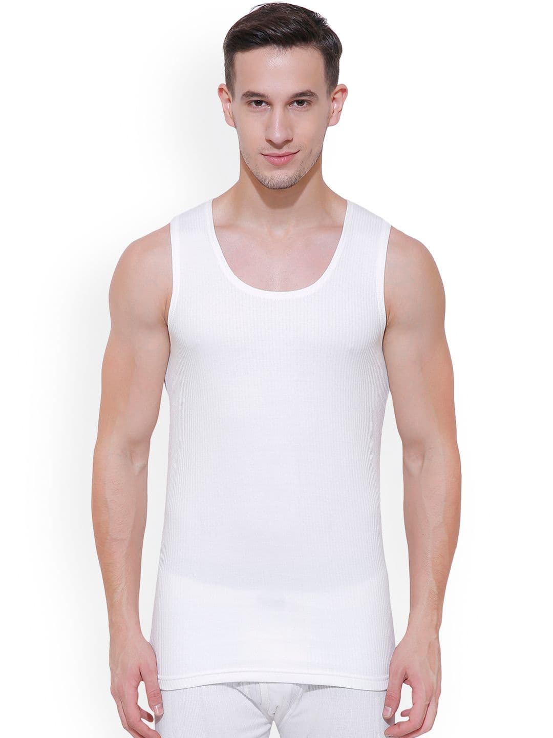 BODYCARE INSIDER Men Off White Solid Thermal Top - view 1