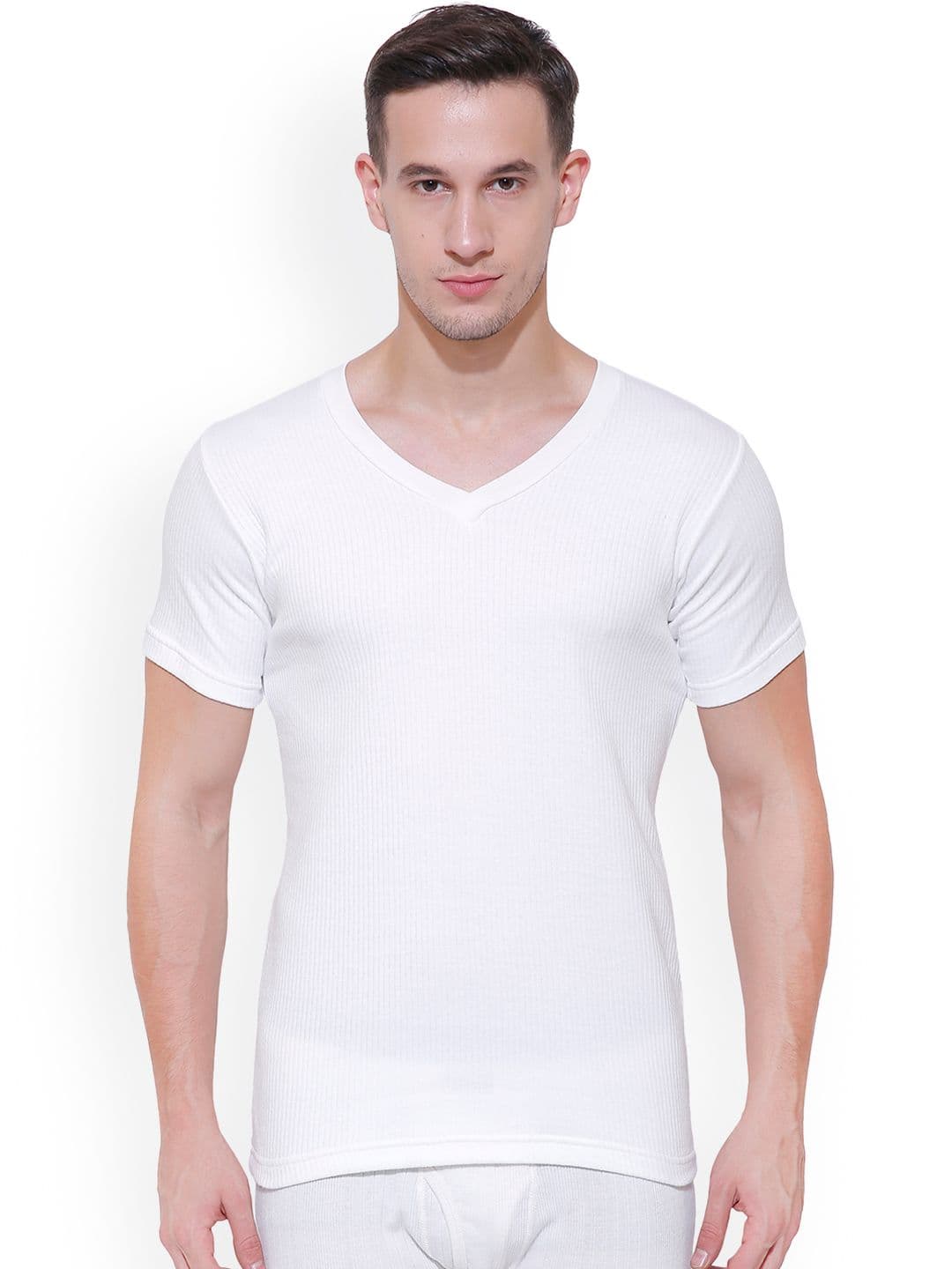 BODYCARE INSIDER Men Off-White Solid Thermal Top B103_80 - view 1