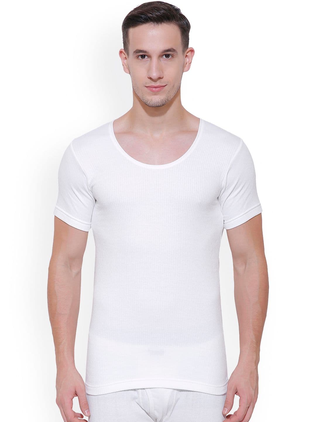 BODYCARE INSIDER Men Off White Solid Thermal Top B106_80 - view 1