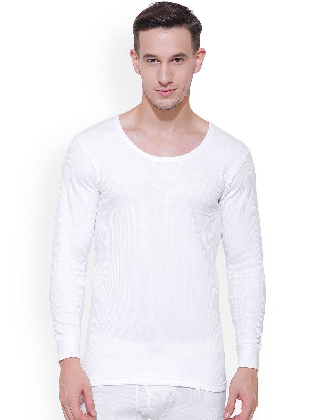 BODYCARE INSIDER Men White Solid Thermal Top B101_105 - view 1