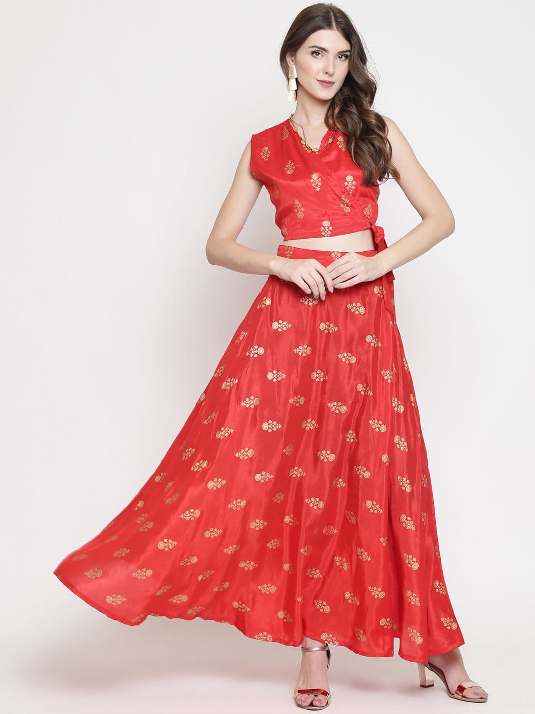 Sera Red Ready to Wear Lehenga with Blouse - view 1