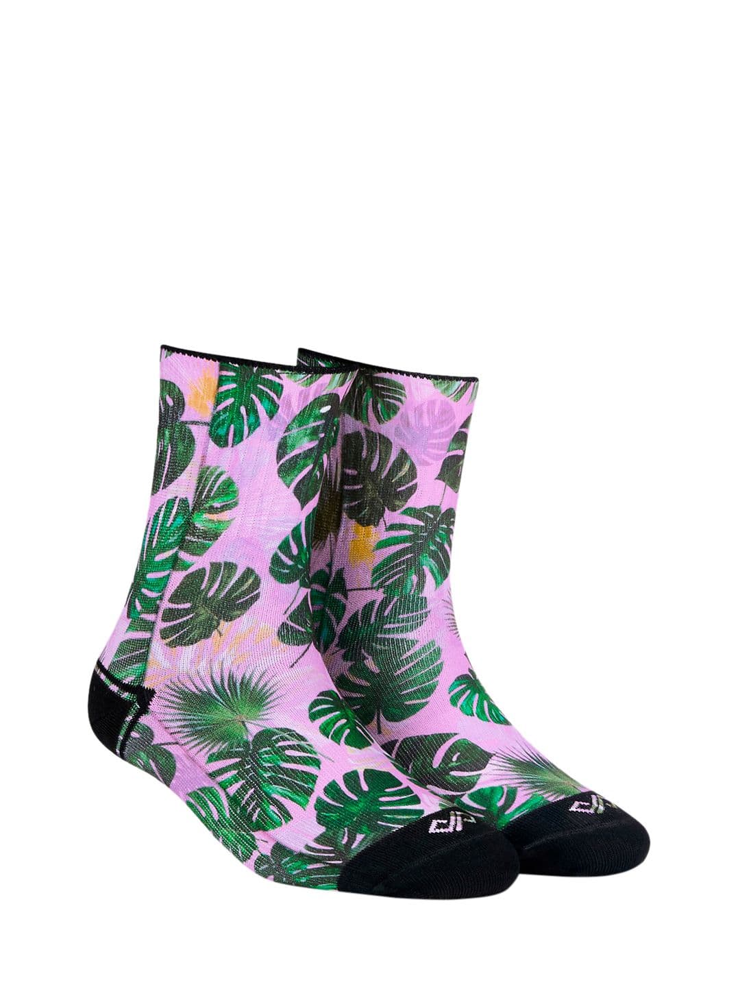 Dynamocks Unisex Green & Pink Patterned Above Ankle-Length Socks - view 1
