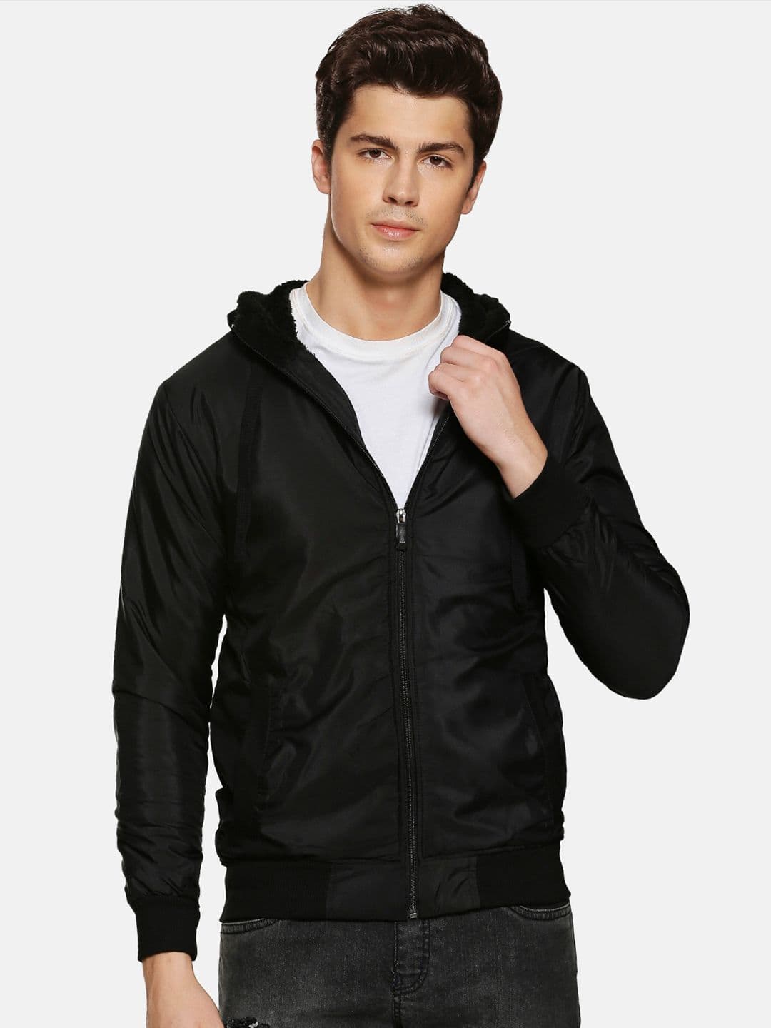 CAHOOT Men Black Solid Bomber Jacket - view 1