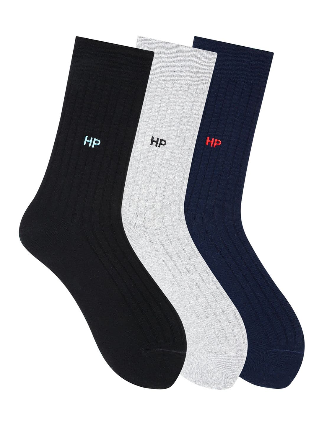 Hush Puppies Men Pack of 3 Assorted Solid Calf-Length Socks - view 1