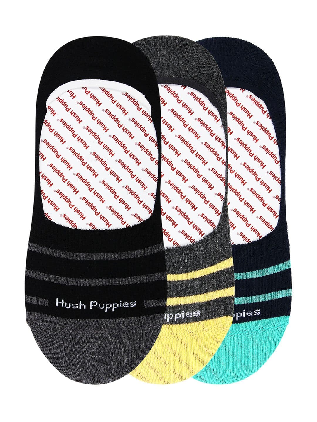 Hush Puppies Men Pack of 3 Assorted Patterned Shoe Liners - view 1