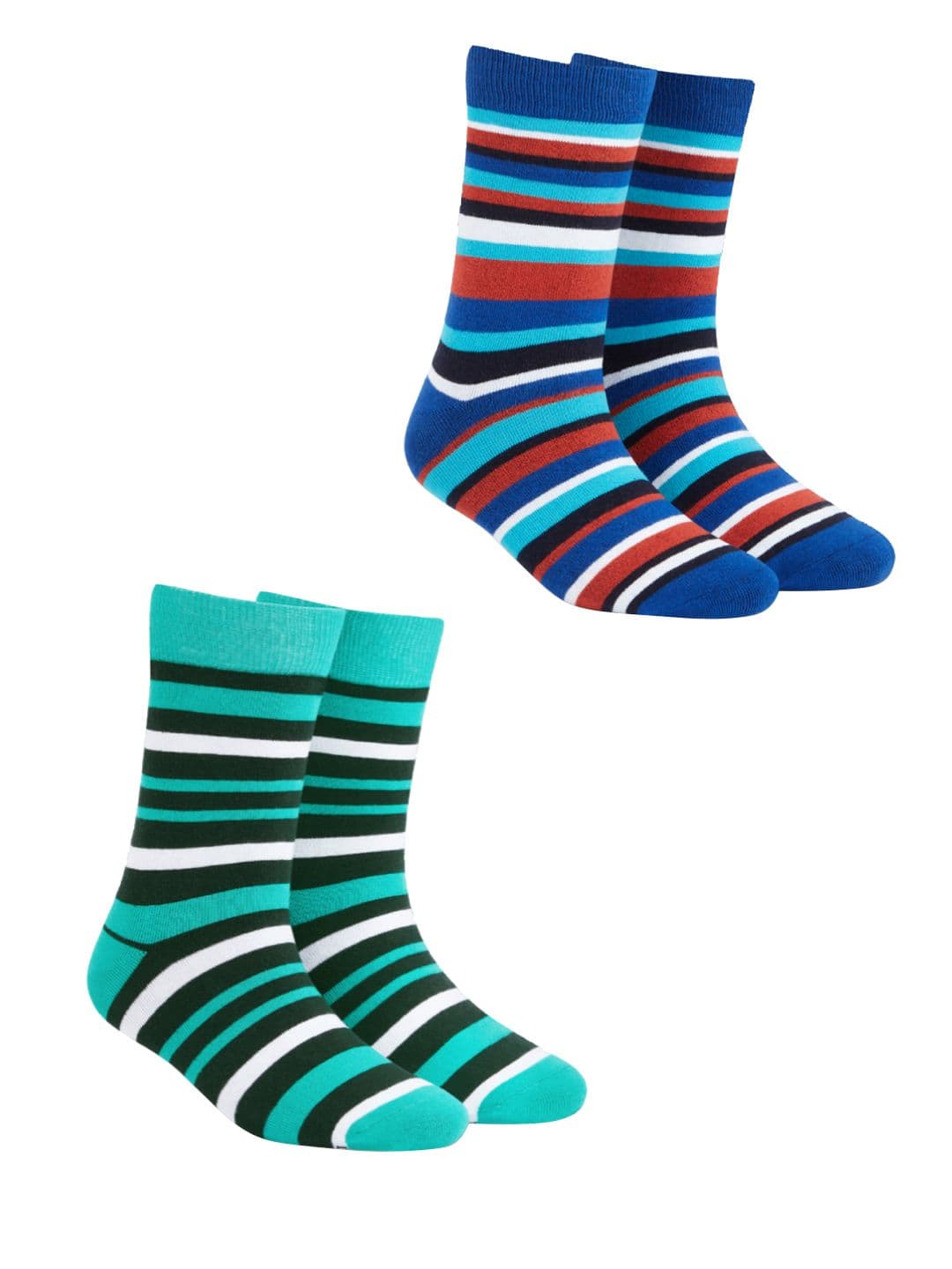 Dynamocks Unisex Pack of 2 Multicoloured Patterned Calf-Length Socks - view 1