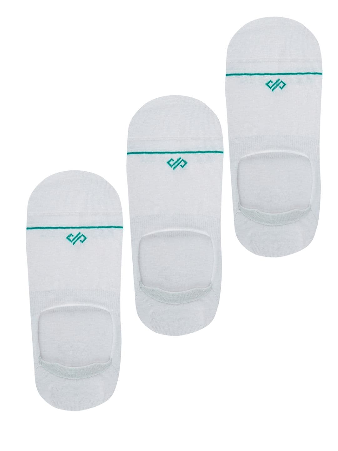 Dynamocks Unisex Pack of 3 White Solid Shoe Liners - view 1