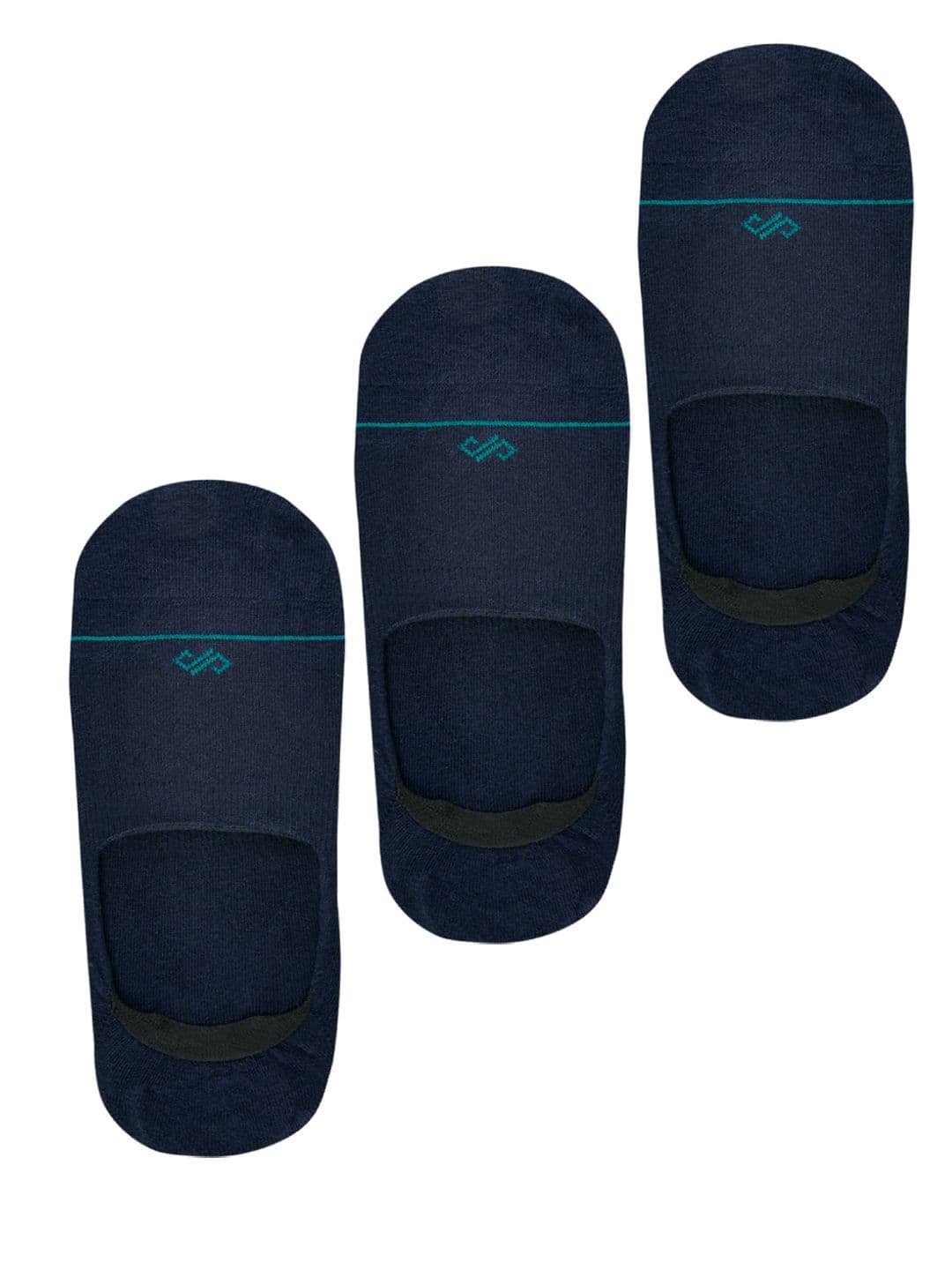 Dynamocks Unisex Pack of 3 Navy-Blue Solid Shoe Liners - view 1
