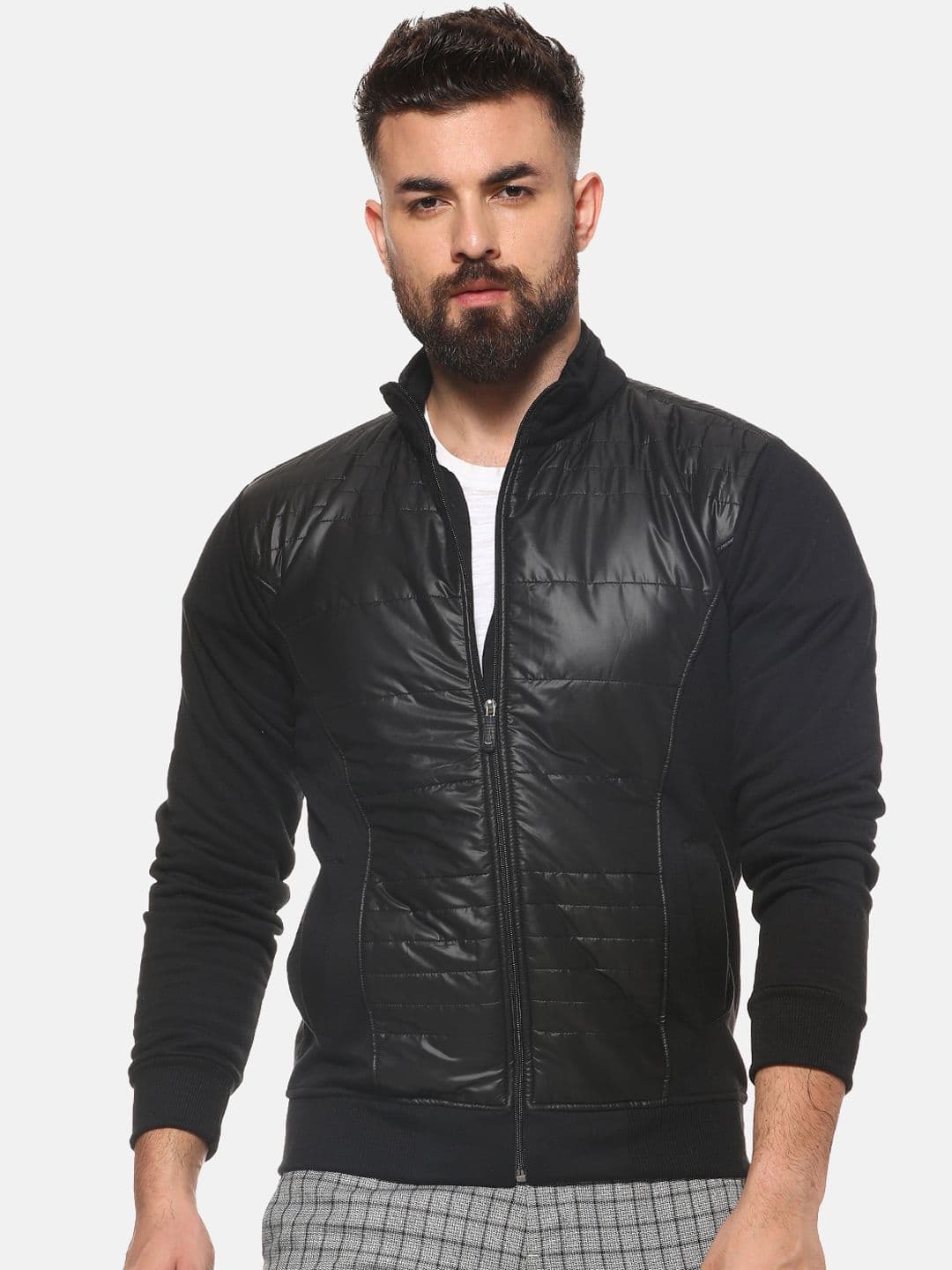CAHOOT Men Black Solid Padded Jacket - view 1