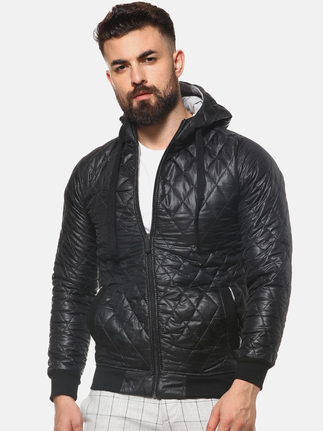 CAHOOT Men Black Solid Lightweight Quilted Jacket - view 1