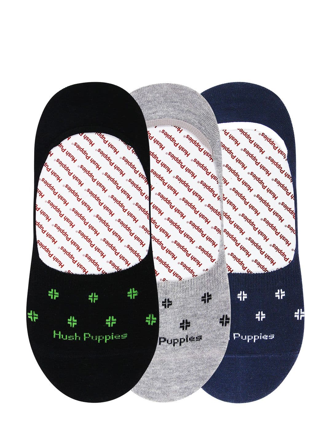 Hush Puppies Men Pack of 3 Assorted Patterned Shoe Liners - view 1