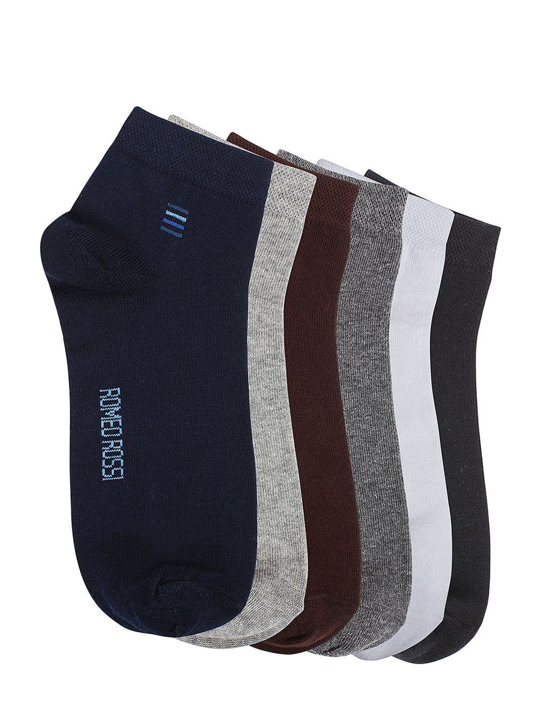ROMEO ROSSI Unisex Pack of 6 Assorted Ankle-length Socks - view 1