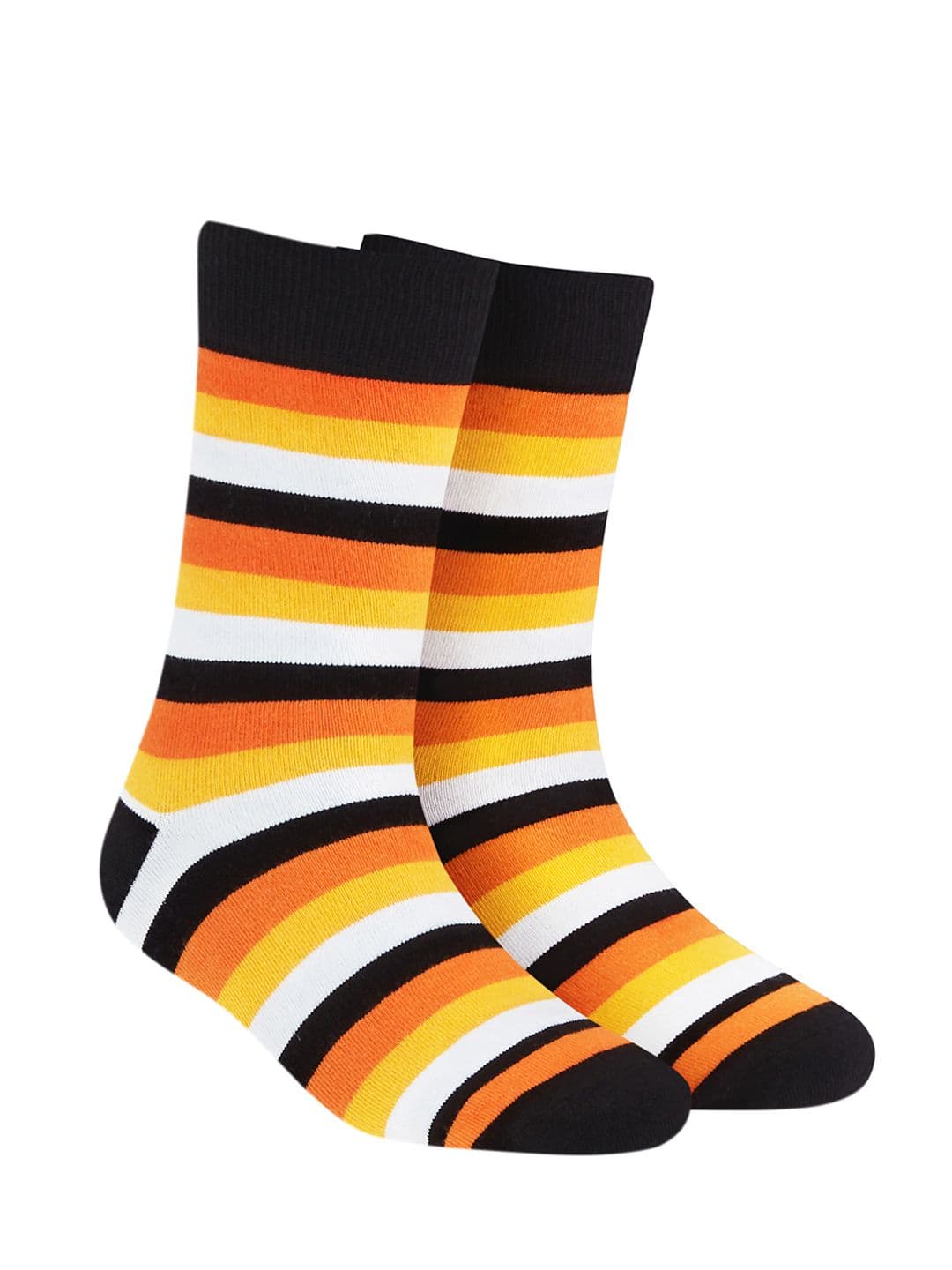 Dynamocks Unisex Multicoloured Striped Calf-Length Socks - view 1