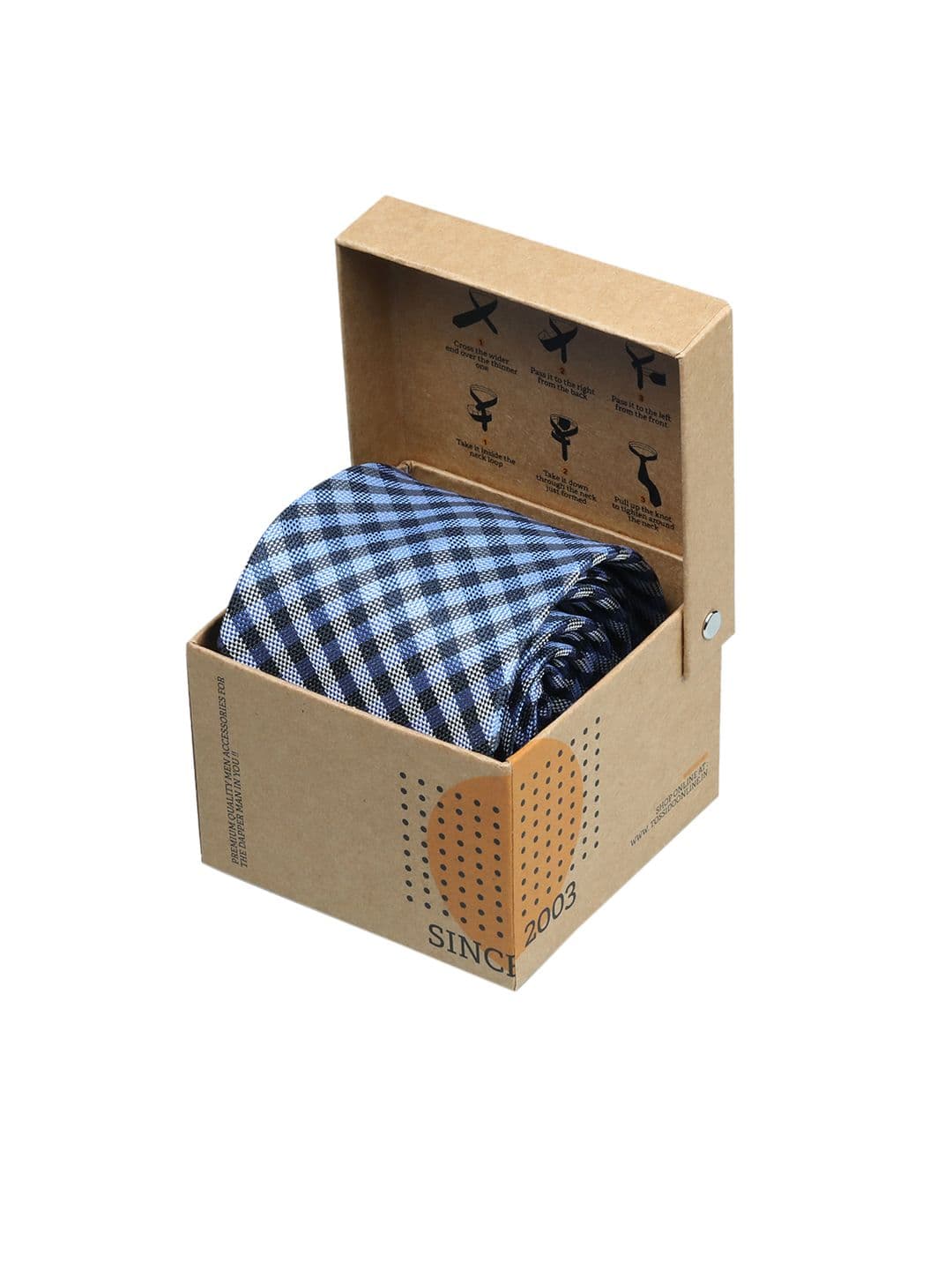 Tossido Men Blue Woven Design Broad Tie - view 1