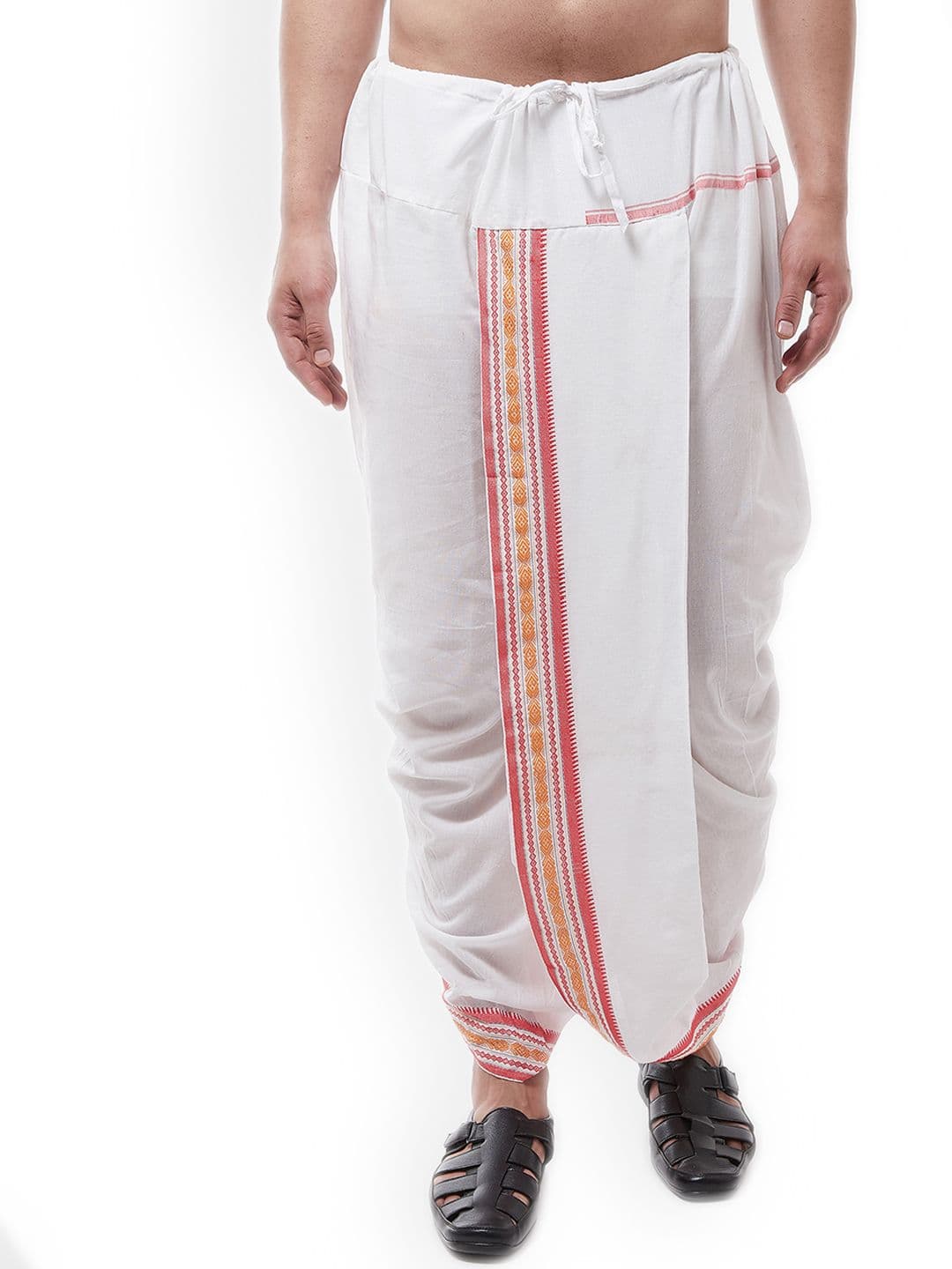 SOJANYA Men White Solid Dhoti Pants - view 1